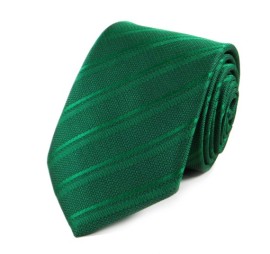Yeşil Kendinden Çizgili Kravat 28364
